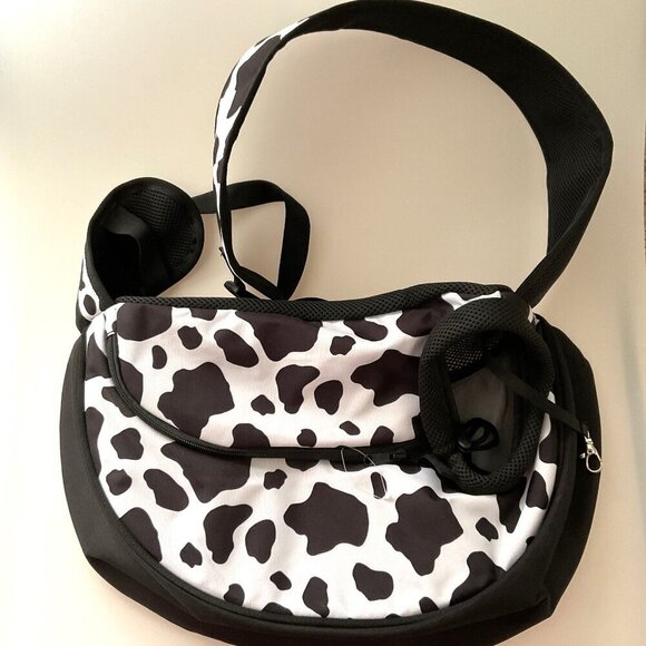 NEW CARRIER SLING BAG BREATHABLE MESH COW PRINT - Picture 3 of 12